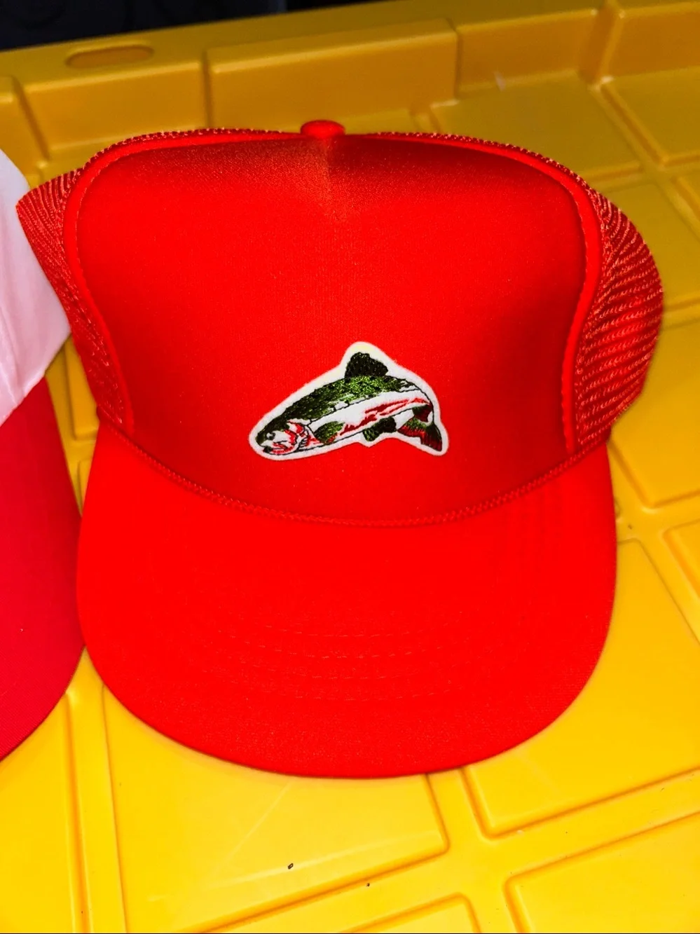 New! Set of 2 rainbow trout hats